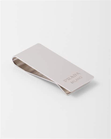 silver money clip prada|prada money clip paper.